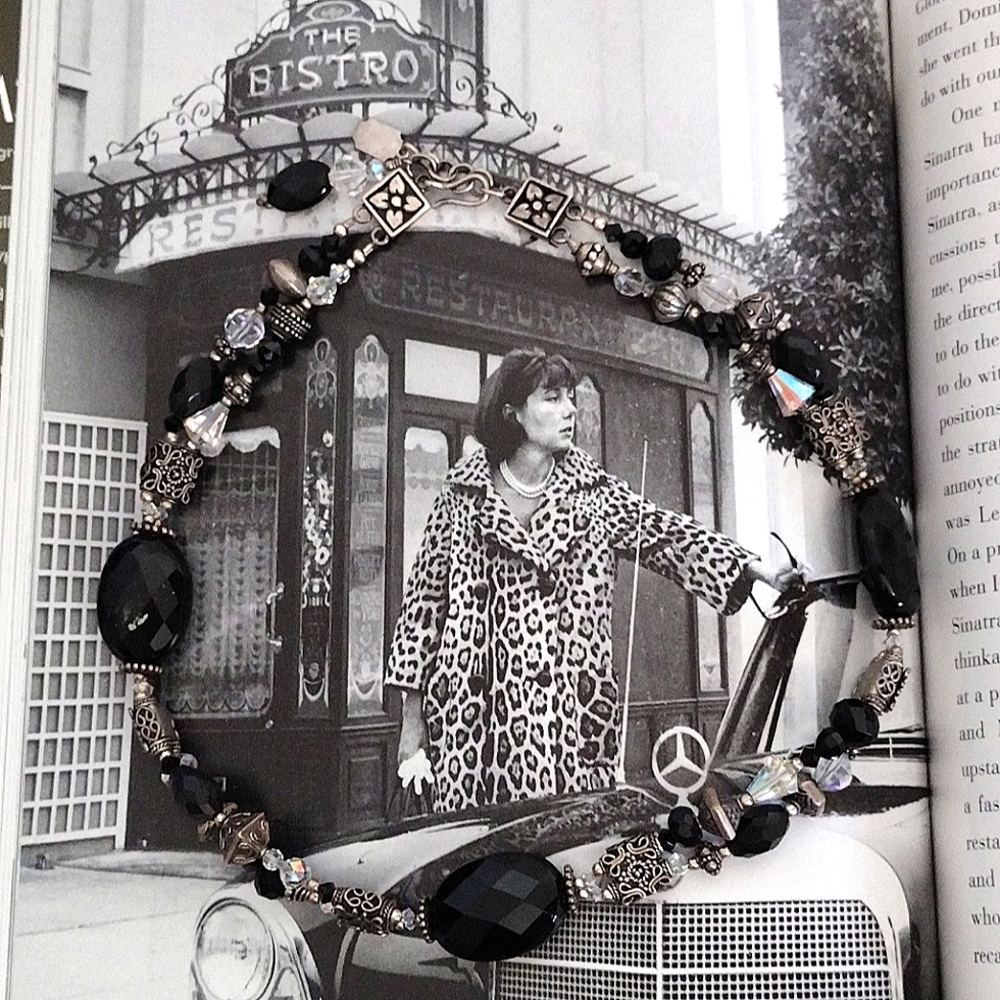 Tres Jolie Sterling Silver Crystal Gemstone Double Strand Beaded Necklace